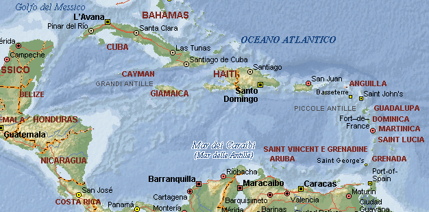 Caraibi-cartina