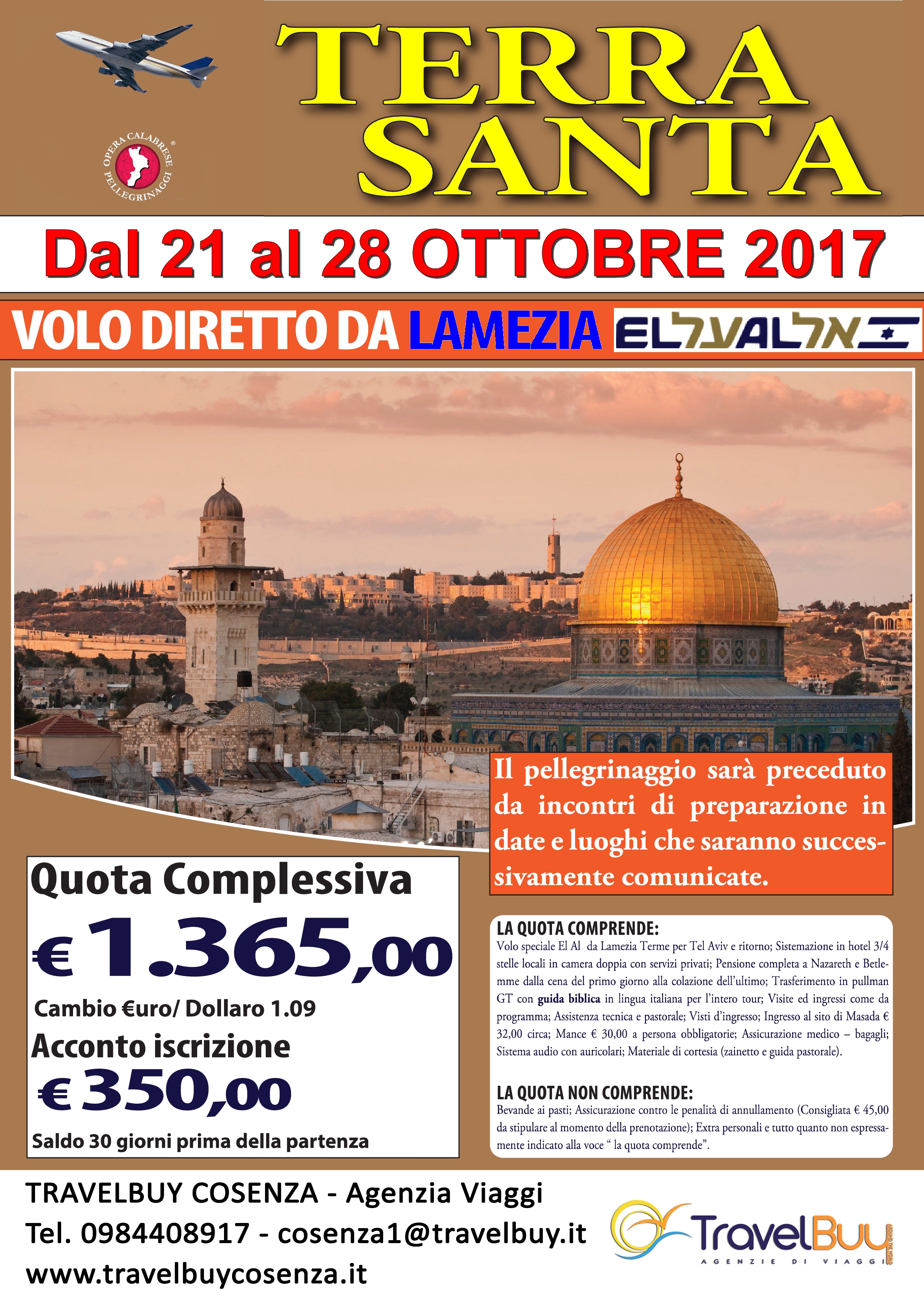 Locandina Terra Santa 21 – 28 Ottobre 2017
