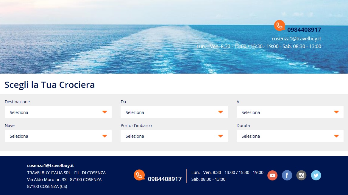 clicca qui per cercare la tua crociera